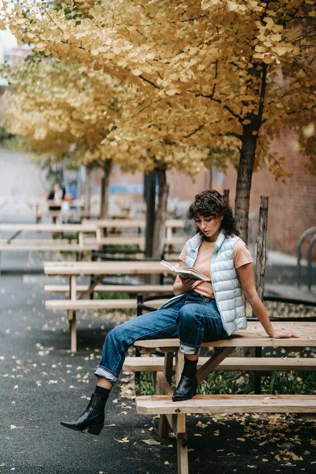 woman reading